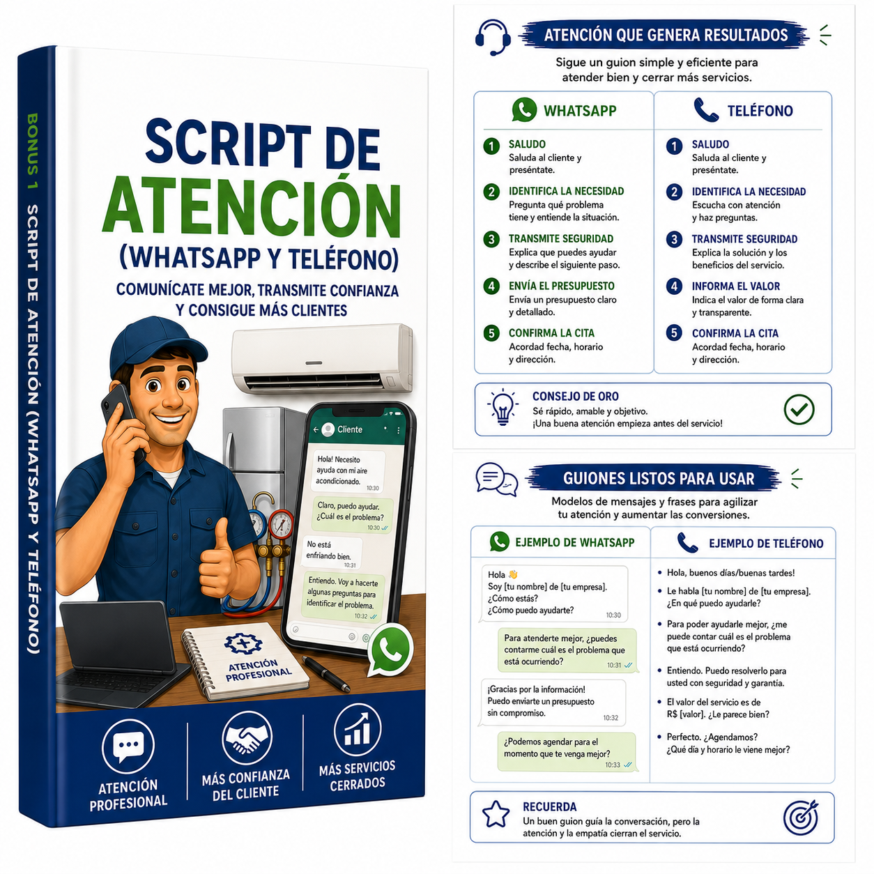 Guion de Atención (WhatsApp y Teléfono)
